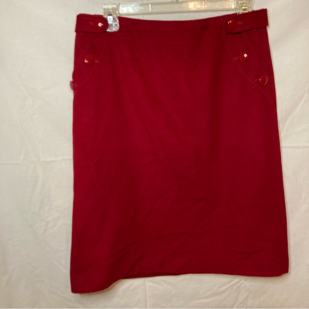 J.Crew wool cashmere blend Red side pockets size 6
